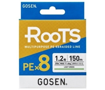 Gosen X8 Roots PE 8 Örgü Spin İp Misina 150mt A.Yeşil 1 PE